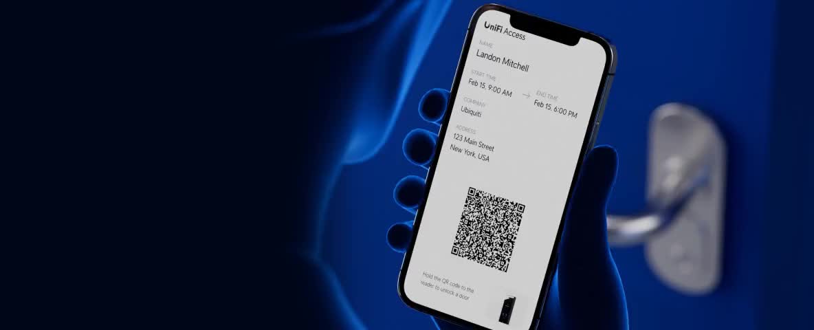 Guest using QR code to unlock Airbnb door