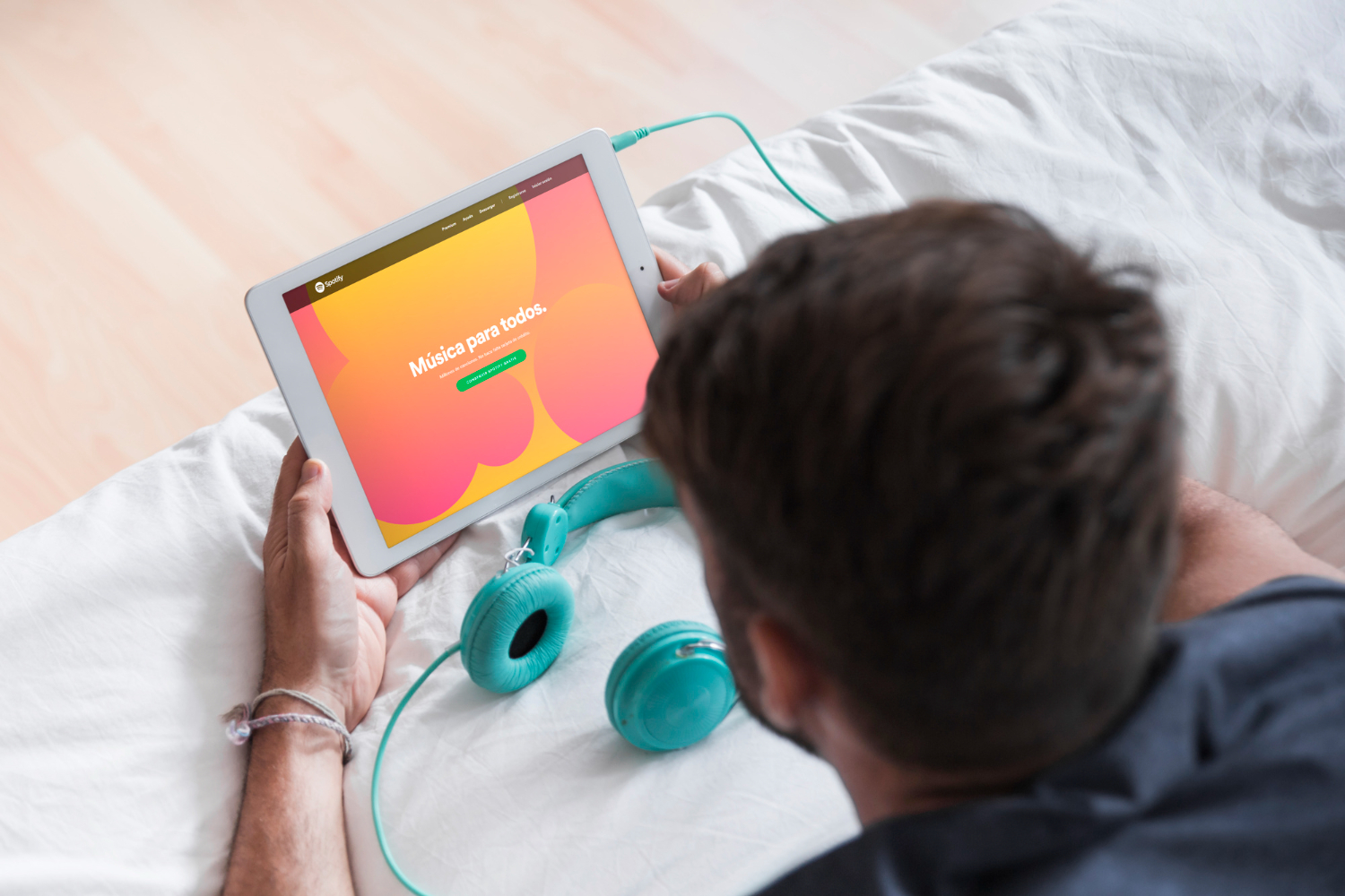 Guest enjoying seamless WiFi throughout Airbnb